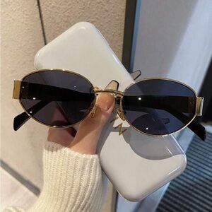 1 pc retro small oval frame fashion sunglasses
